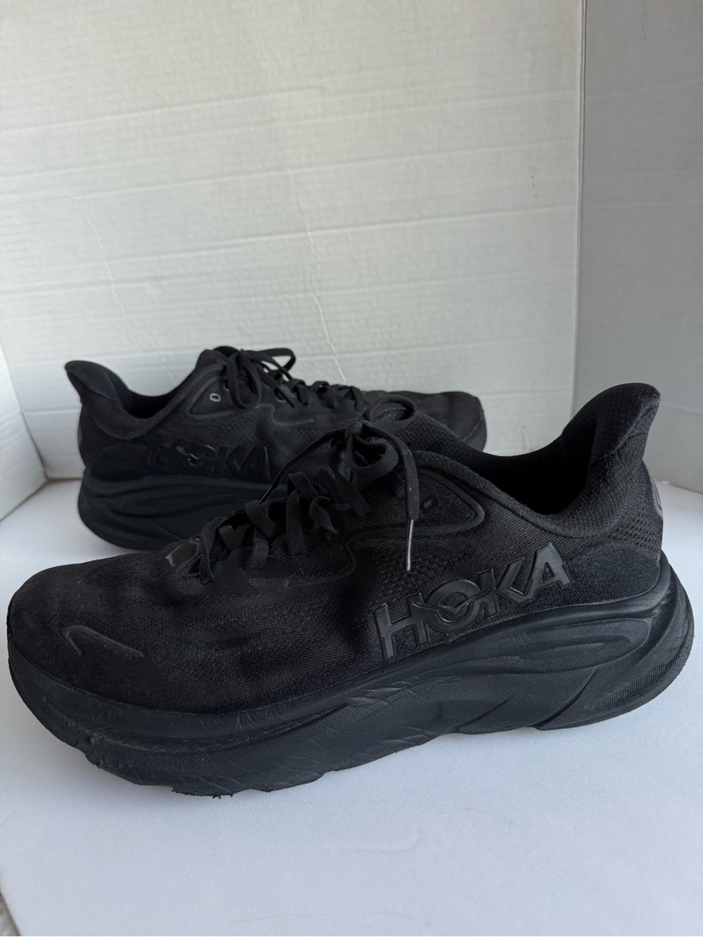 Hoka One Mens Clifton 10 Road Running Shoes - Black Size 11